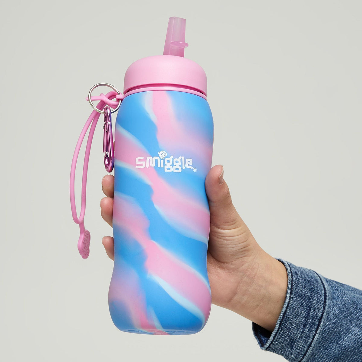 Smiggle - Mirage Silicone Foldable 630 ML BPA-Free Water Bottle