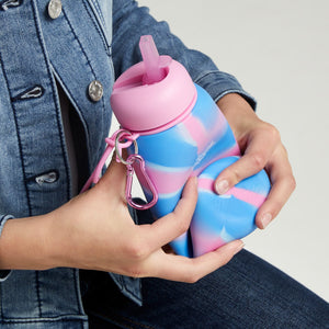 Smiggle - Mirage Silicone Foldable 630 ML BPA-Free Water Bottle