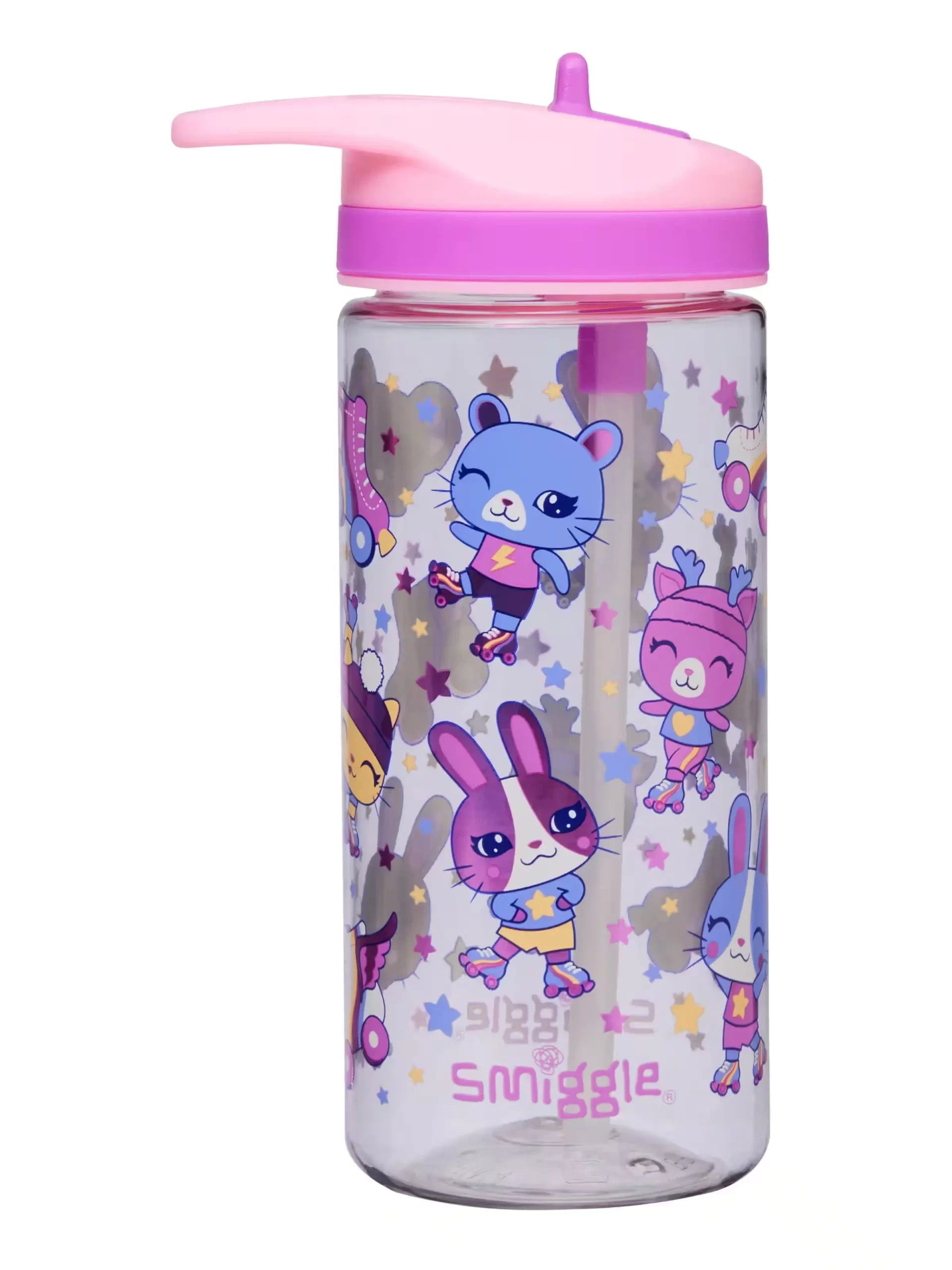 Smiggle - Movin 440 ML BPA-Free Straw Drink Bottle