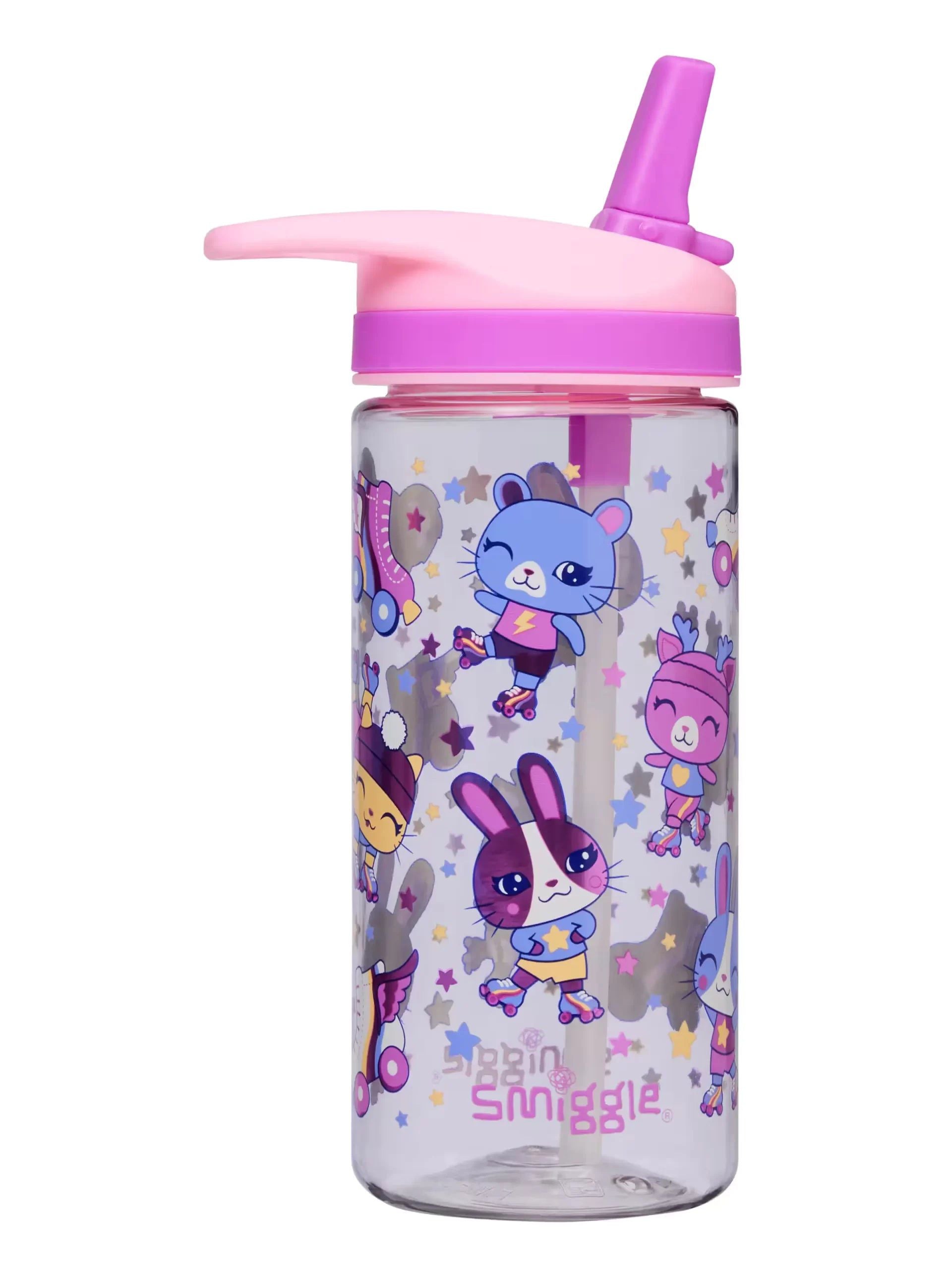 Smiggle - Movin 440 ML BPA-Free Straw Drink Bottle