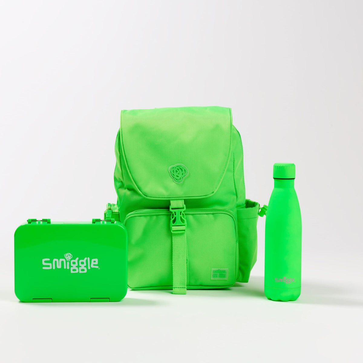 Smiggle - Neon Medium Bento School Bag Set