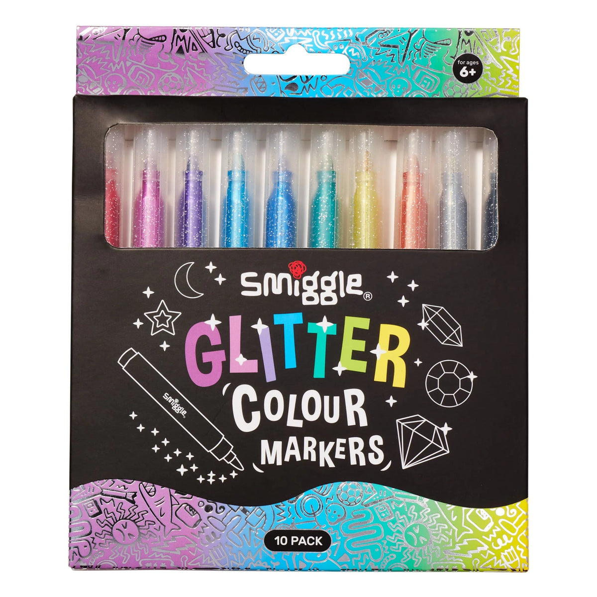 Smiggle - Glitter Glittery Marker Highlighters 10pcs