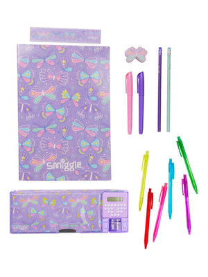 Smiggle - Pop Out Imagination Garden Automatic Pencil Case with Calculator and Stationery Set