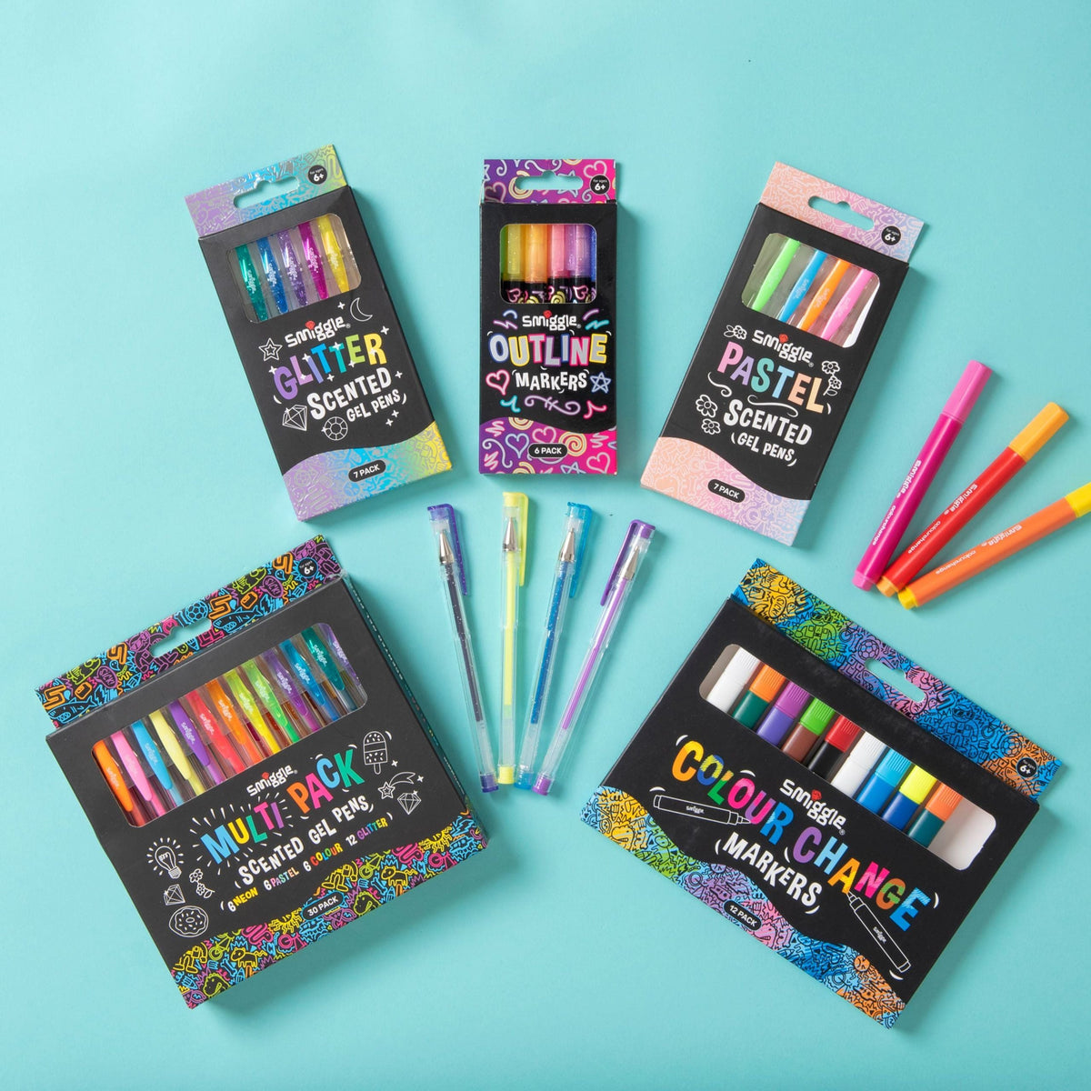 Smiggle - Colour Pop Ballpoint Scented Coloured Pencils X30