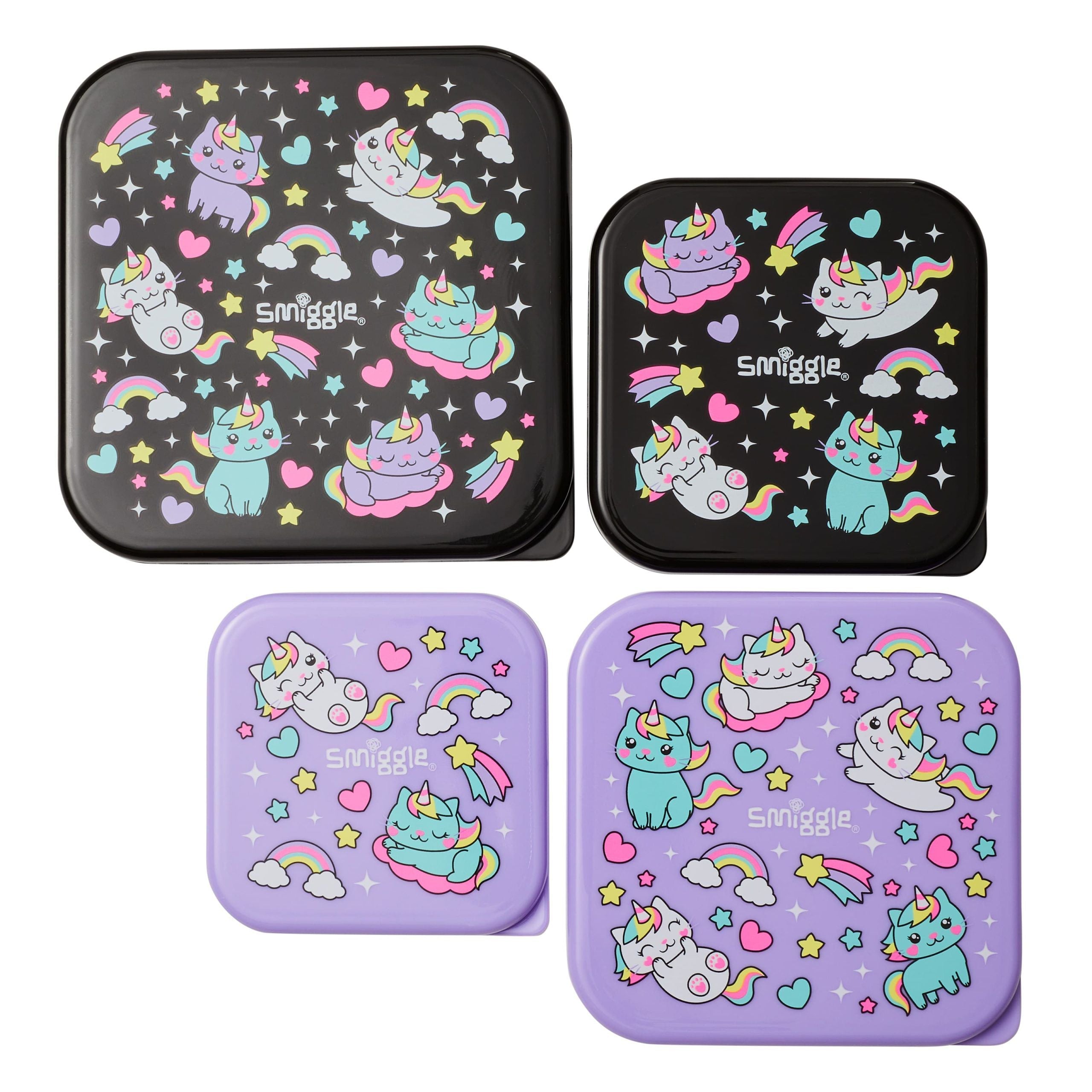 Smiggle - Sky Hi Junior 4-Piece Lunch Boxes