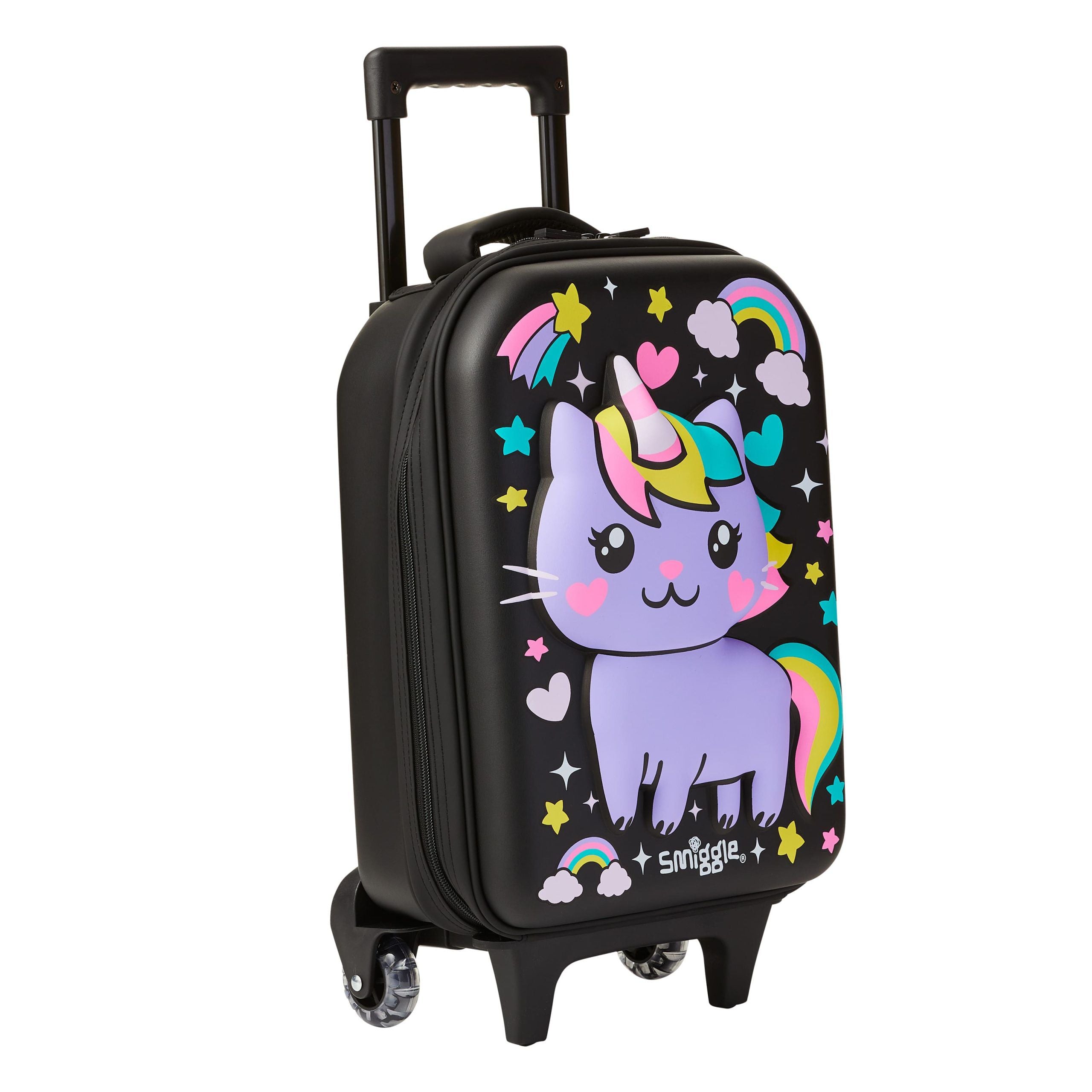 Smiggle - Sky Hi Junior Children's Suitcase with Wheels and Lights