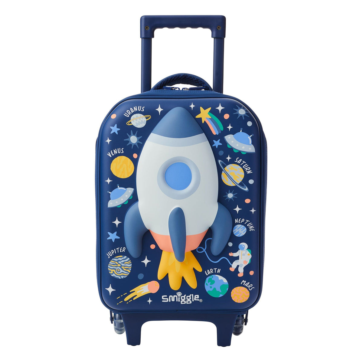 Smiggle - Sky Hi Junior Children's Suitcase with Wheels and Lights