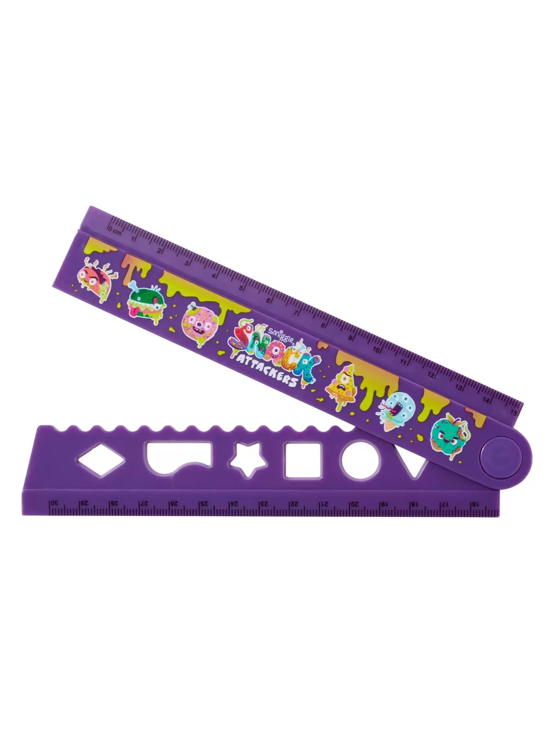 Smiggle - Snack Attackers Foldable 30CM Ruler