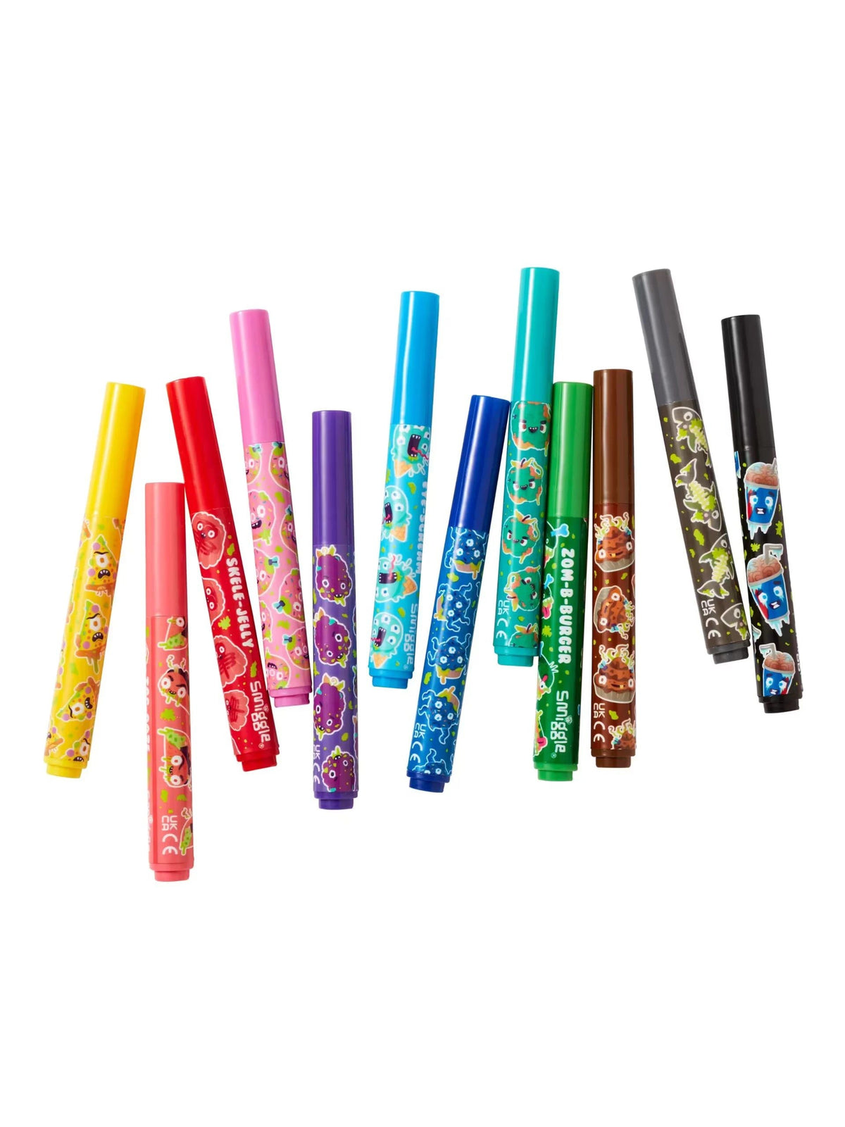Smiggle - Snack Attackers Scented 12-Pack Highlighter and Pencil Case Set