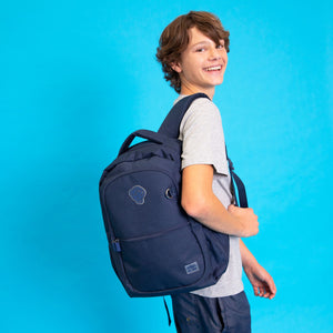 Smiggle - Sorbet Navy Blue Waterproof Backpack