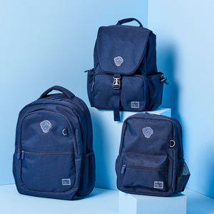 Smiggle - Sorbet Navy Blue Waterproof Backpack