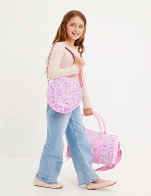 Smiggle - Super Charge 2 si 1 arada Pembe Omuz ve Spor Çantası