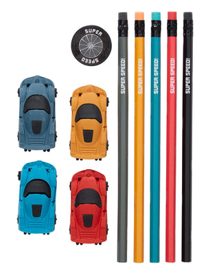 Smiggle - Super Race Pencil and Eraser Set