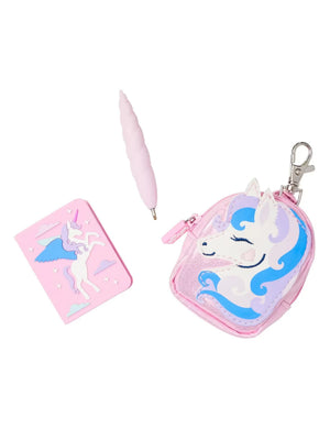 Smiggle - Unicorn Mini Notepad Pen and Keychain