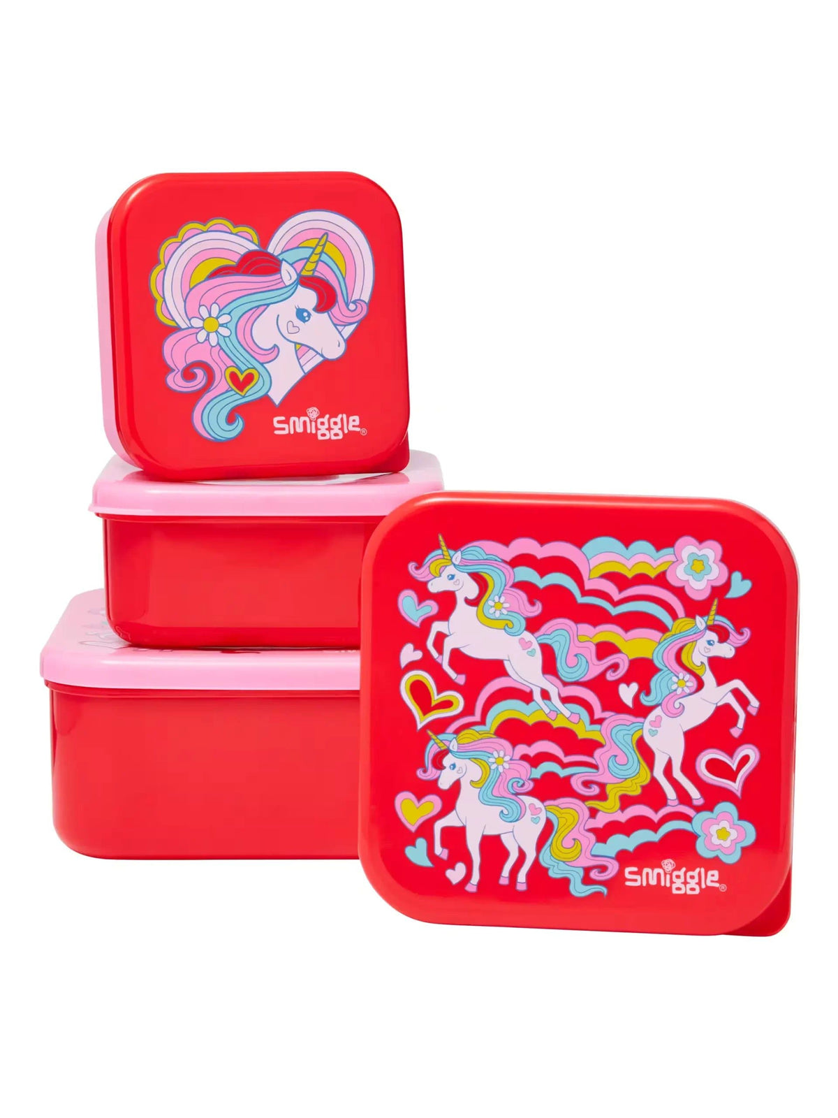 Smiggle - Wild Side 4-in-1 Nested Lunch Boxes