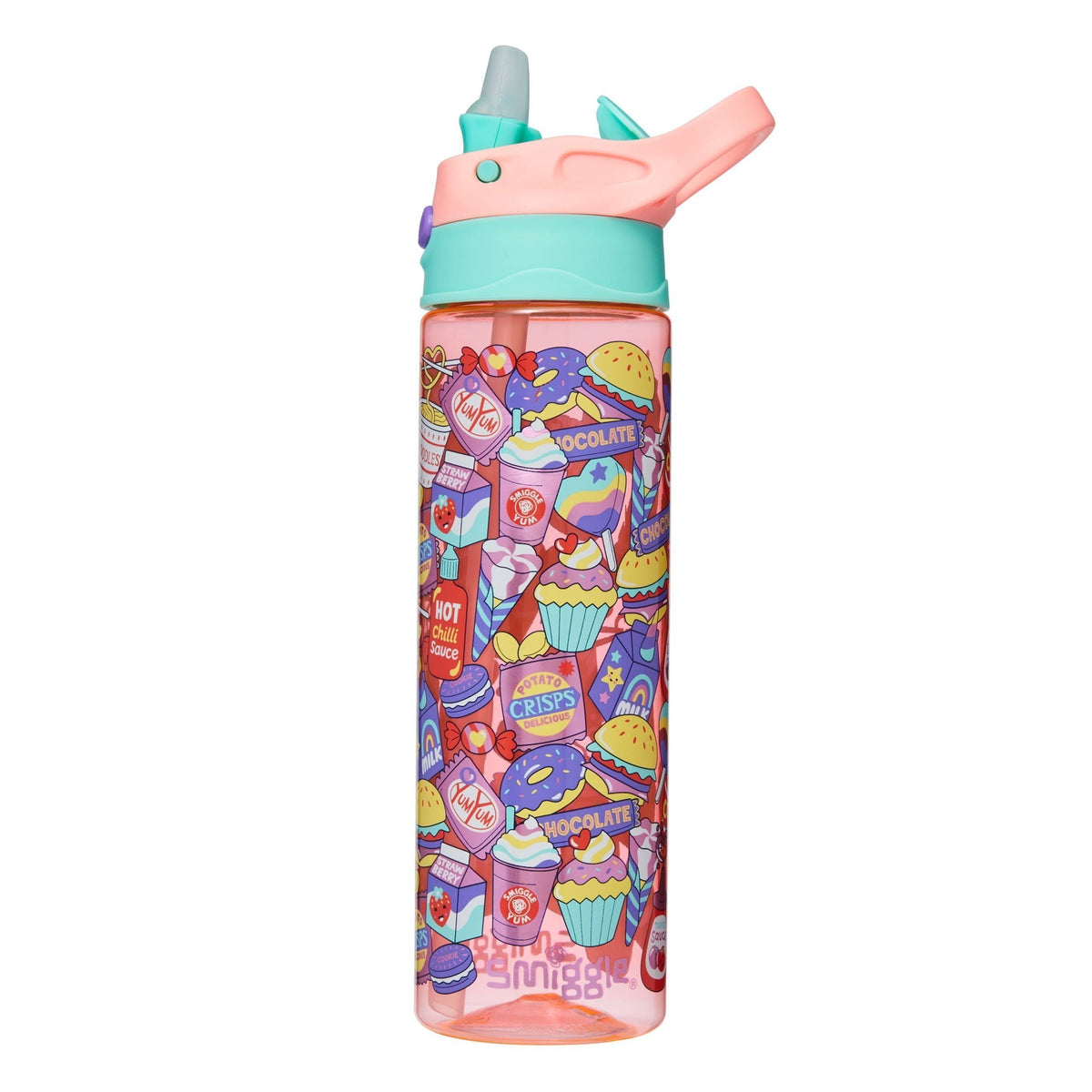 Smiggle - Ziggy 630ML Water Bottle with Hidden Straw