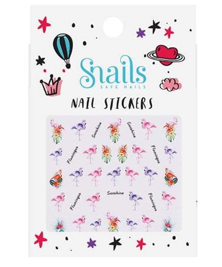 Snails - Tırnak Sticker Seti - Flamingos - Dinossi