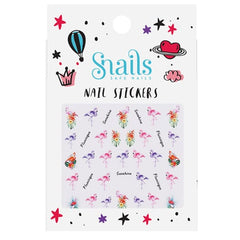 Snails - Nail Sticker Set - Flamingos