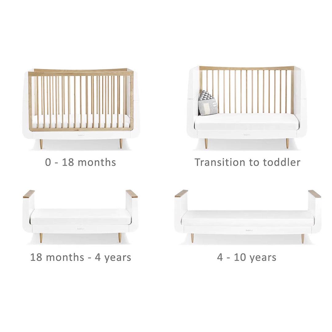 SnuzKot Skandi 3 Piece Nursery Furniture Set - Natural-Nursery Sets-Natural-No Mattress | Natural Baby Shower