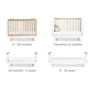 SnuzKot Skandi 3 Piece Nursery Furniture Set - Natural-Nursery Sets-Natural-No Mattress | Natural Baby Shower