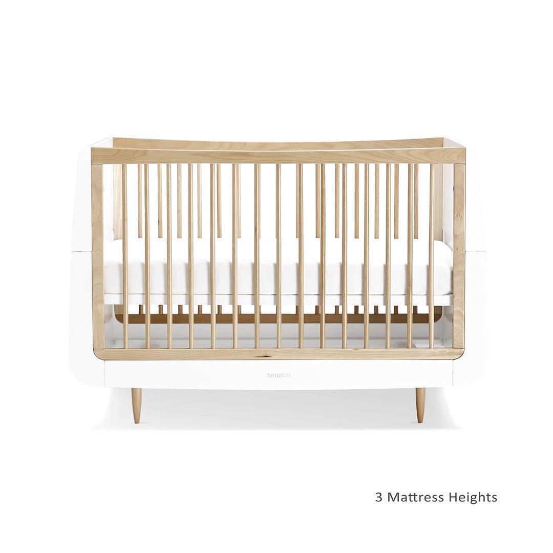 SnuzKot Skandi 3 Piece Nursery Furniture Set - Natural-Nursery Sets-Natural-No Mattress | Natural Baby Shower