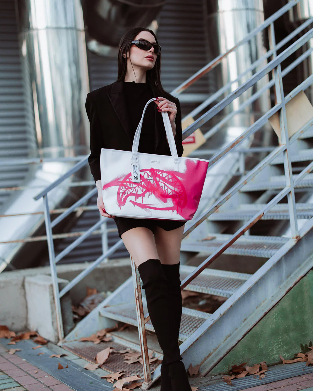Sprayground - Storm Pink White Tote Shoulder Bag
