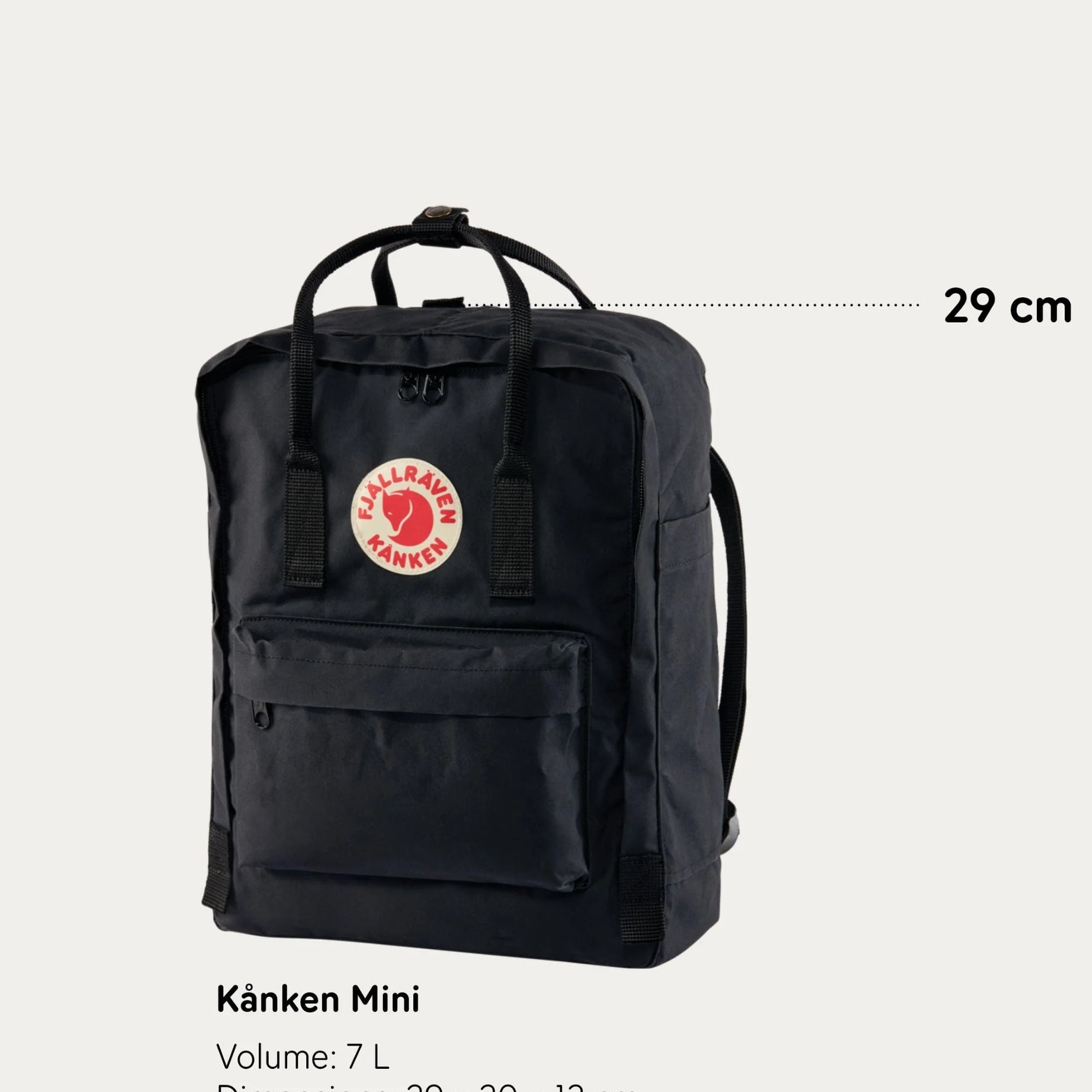 Fjällräven Kånken - Rainbow Mini Unisex Black Backpack