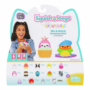 Squishmallows - Squish-a-longs 14 Figures + Ring Set + 4 Accessories Special Edition Toy