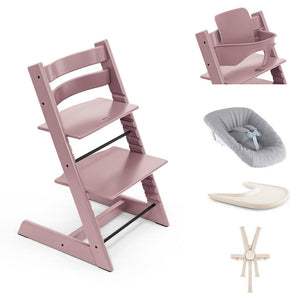 Stokke Tripp Trapp Highchair Ultimate Bundle-Highchairs-Heather Mauve- | Natural Baby Shower