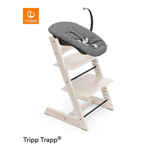 Stokke Tripp Trapp Highchair + Newborn Set-Highchairs-Whitewash-Anthracite | Natural Baby Shower