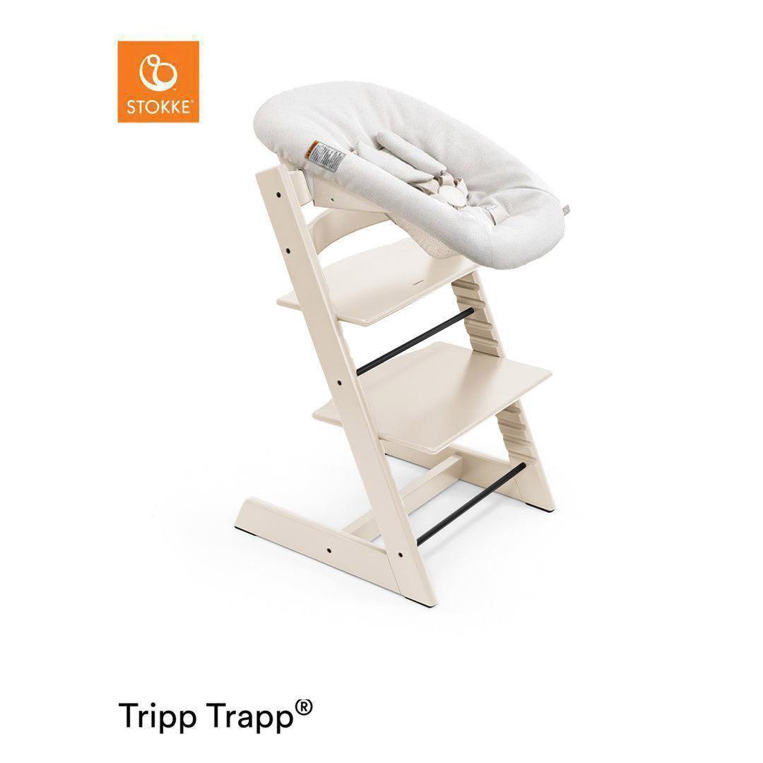 Stokke Tripp Trapp Highchair + Newborn Set-Highchairs-Vanilla White-Vanilla White | Natural Baby Shower