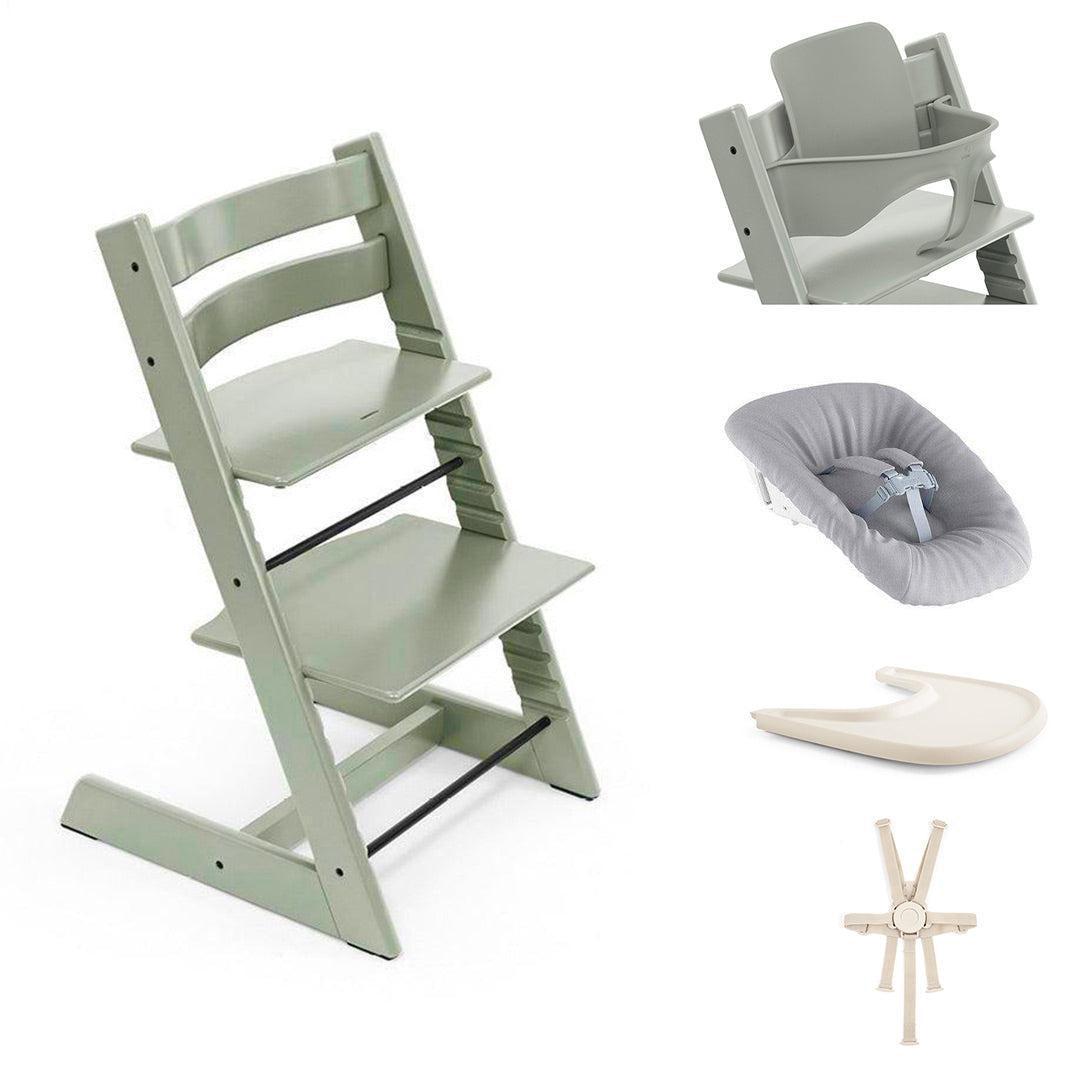 Stokke Tripp Trapp Highchair Ultimate Bundle-Highchairs-Glacier Green- | Natural Baby Shower