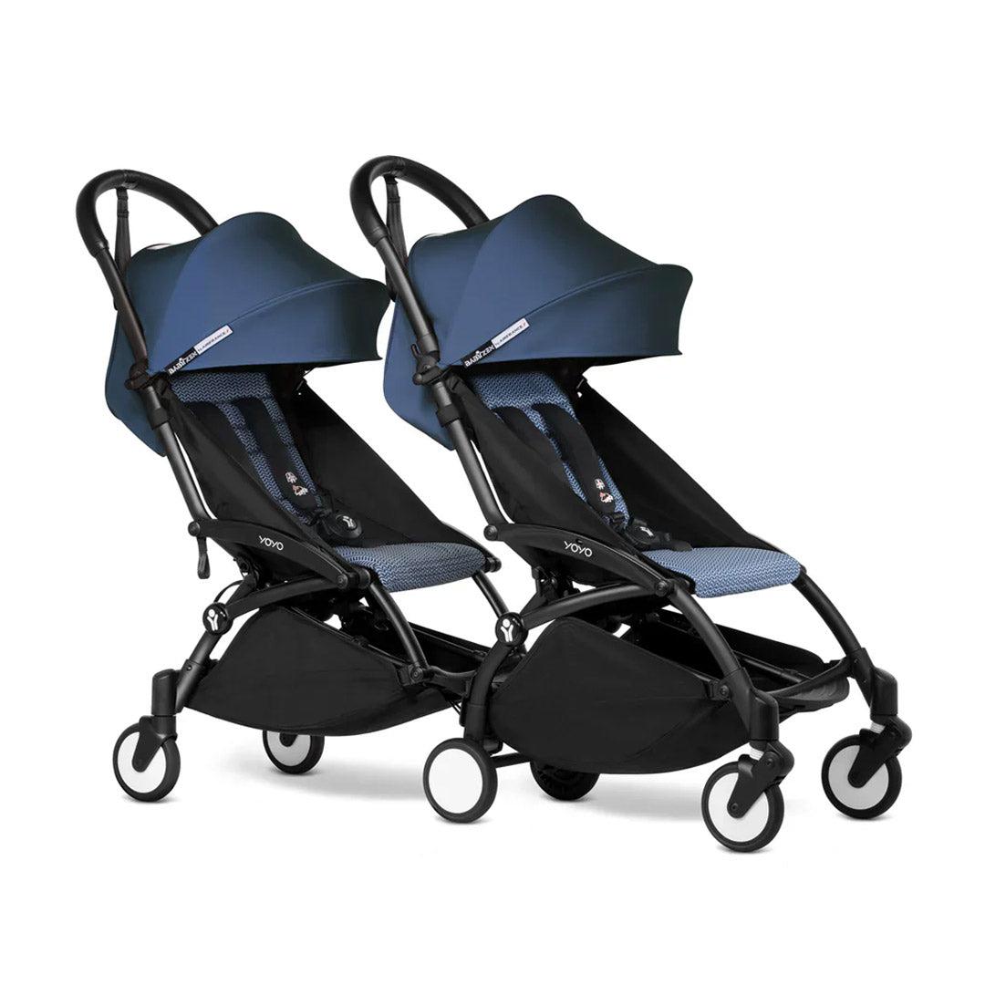 Stokke YOYO3 Stroller from 6 + for twins-Strollers-Air France Blue-Black | Natural Baby Shower
