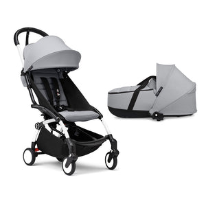 Stokke YOYO3 Newborn Shell to Toddler Bundle-Strollers-Stone-White | Natural Baby Shower