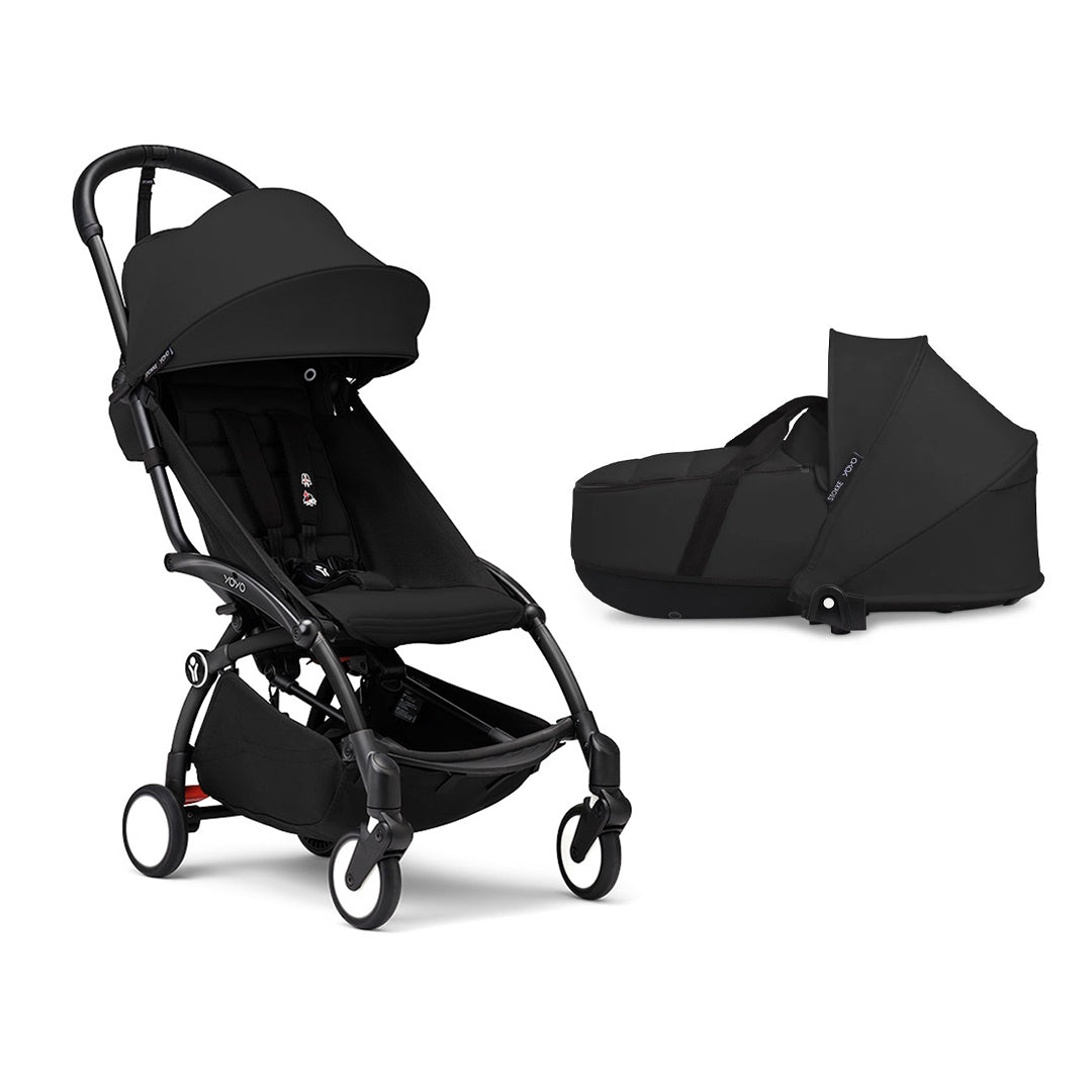 Stokke YOYO3 Newborn Shell to Toddler Bundle-Strollers-Black-Black | Natural Baby Shower
