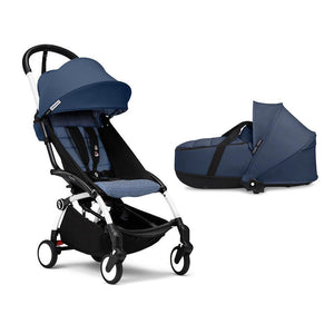 Stokke YOYO3 Newborn Shell to Toddler Bundle-Strollers-Air France Blue-White | Natural Baby Shower