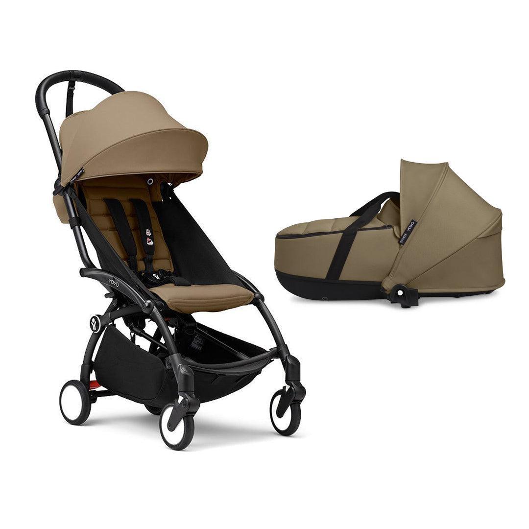 Stokke YOYO3 Newborn Shell to Toddler Bundle-Strollers-Toffee-Black | Natural Baby Shower