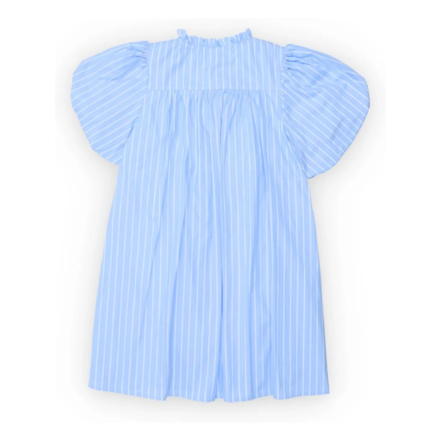 the new society - Striped Ficus Puffy Sleeve Dress | Light Blue
