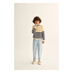 Cozmo - Striped Reed Sweater | Ecru