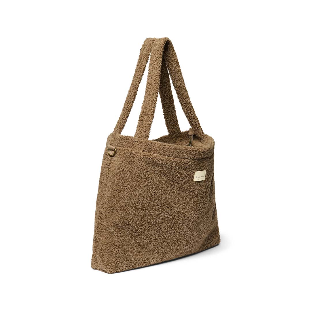 Studio Noos Brown Teddy Diaper Bag - Brown-Changing Bags-Brown-58cm X 42cm | Natural Baby Shower