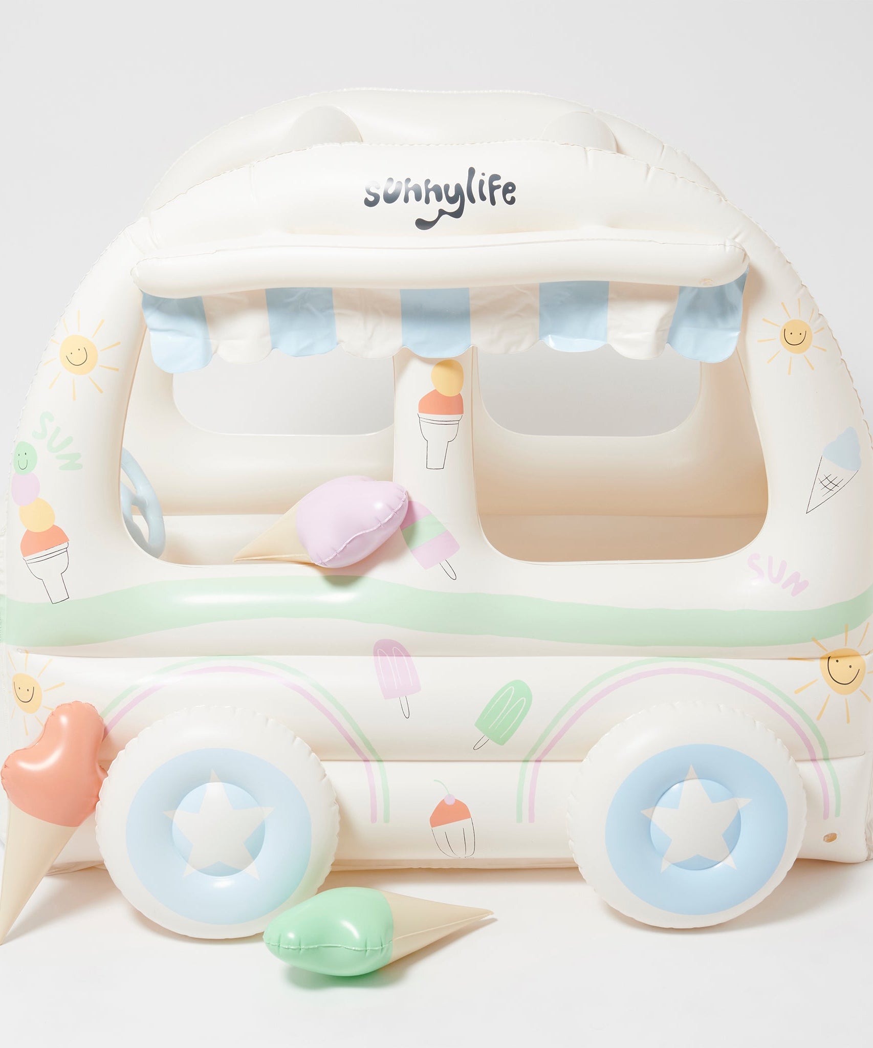 Sunnylife - Children's Beach and Garden Inflatable Ice Cream Vendor Play Set