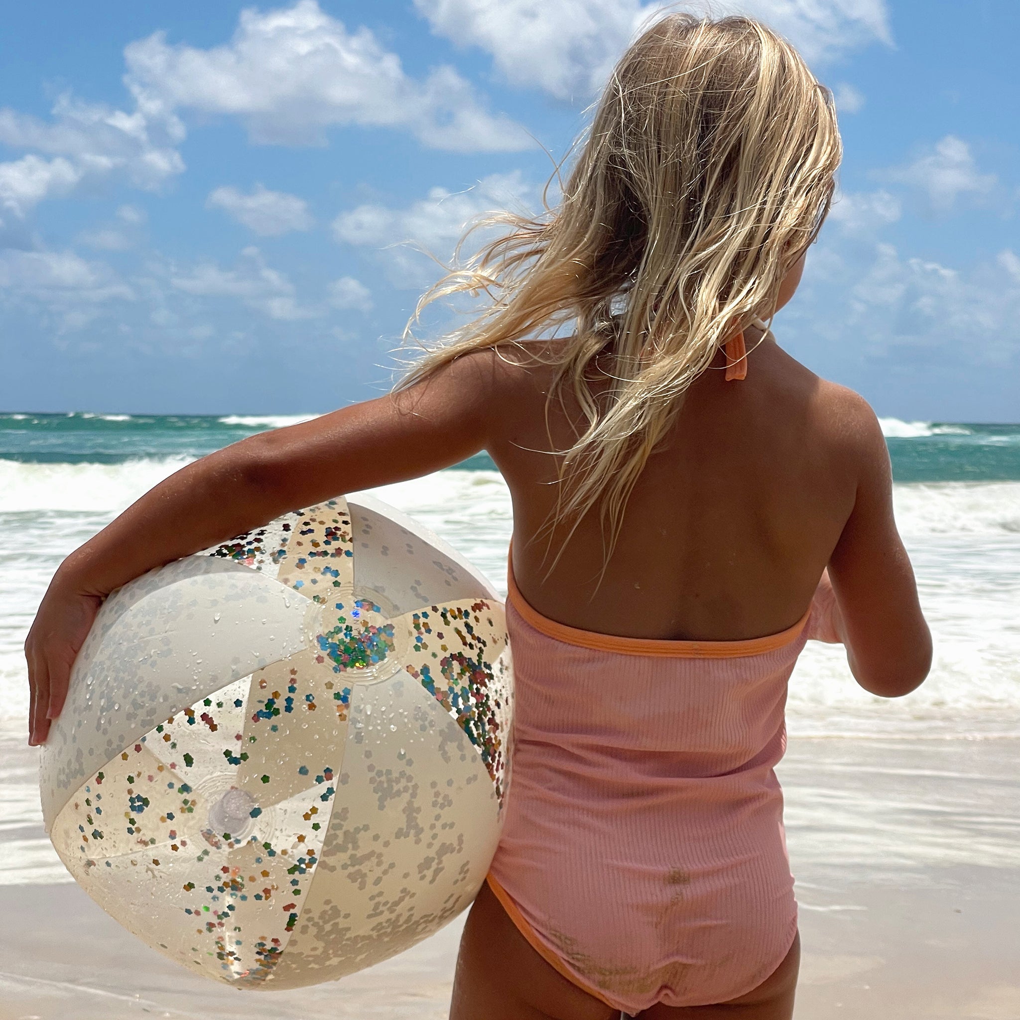 Sunnylife - Cotton Candy Inflatable Glitter Beach Ball