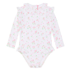Lison Paris - Suzanna Surfer Floral One-Piece Swimsuit | White