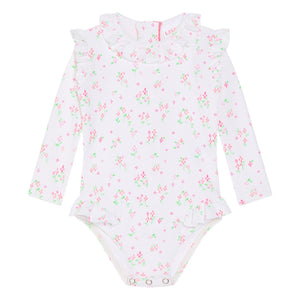 Lison Paris - Suzanna Surfer Floral One-Piece Swimsuit | White