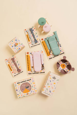 The Cotton Cloud - Dancing Hearts 420ML Stainless Steel Hidden Straw Water Bottle