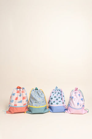 The Cotton Cloud - Dancing Hearts Drawstring Backpack