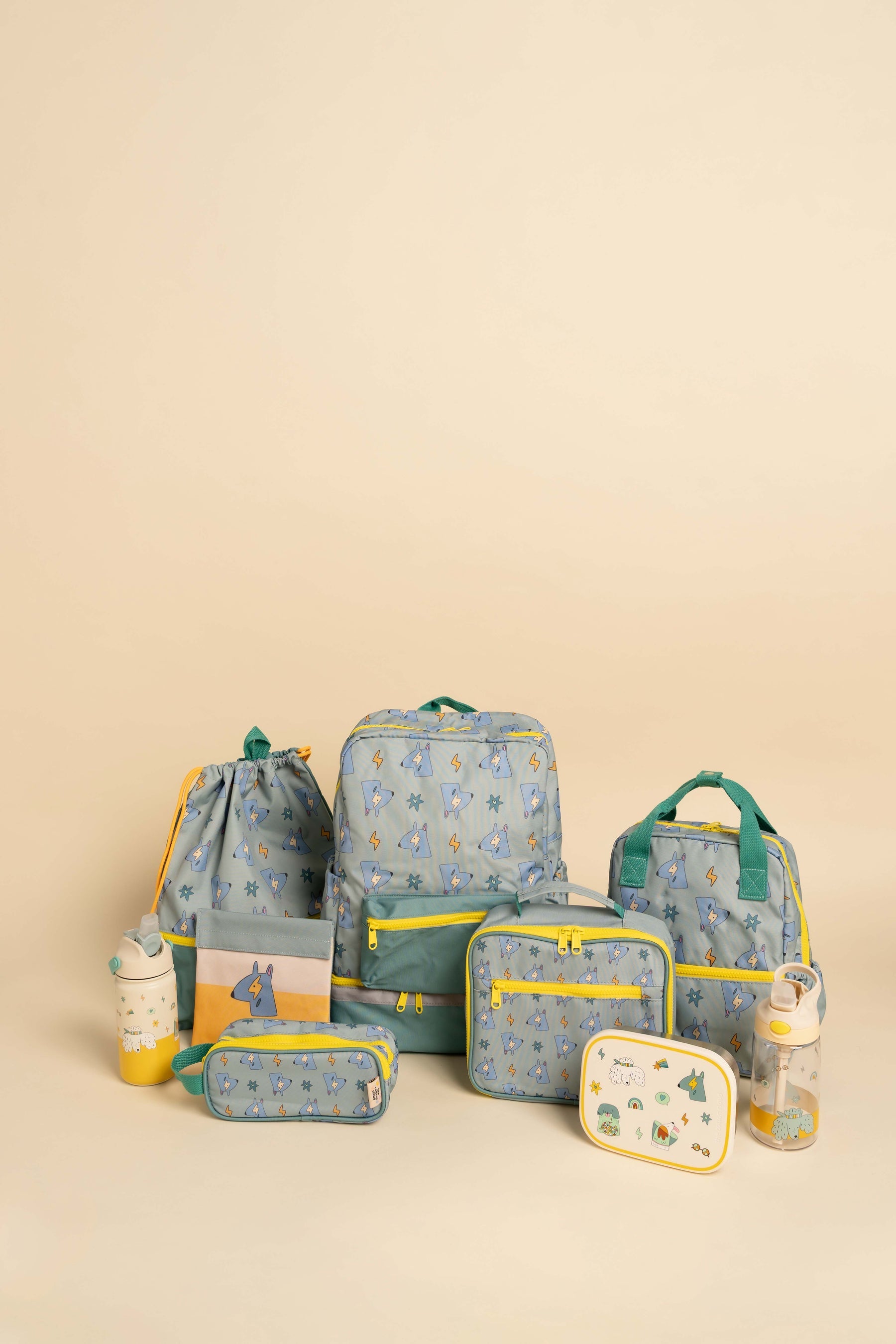 The Cotton Cloud - Funky Dogs Feeding Eyeglass School Backpack