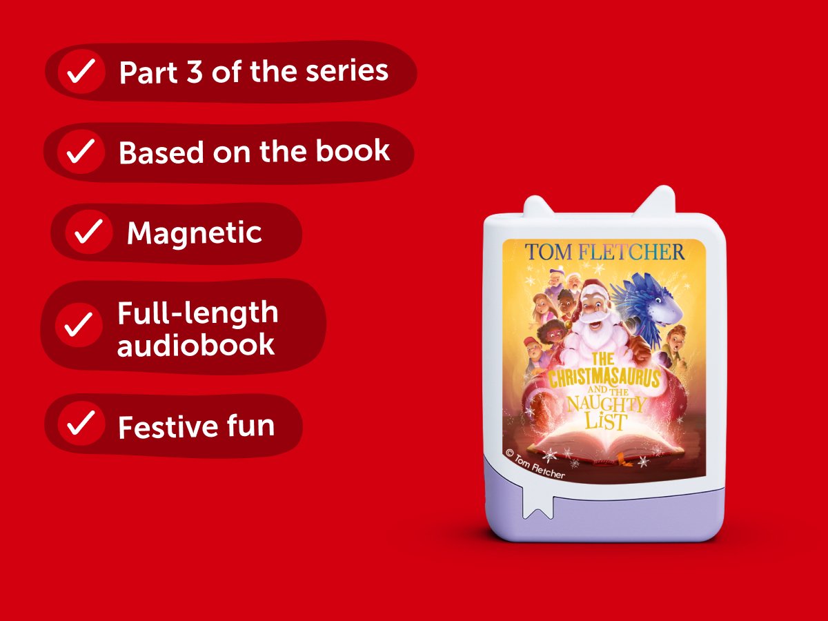 Tonies - Tom Fletcher Christmasaurus and the Naughty List Song English Audio Figure