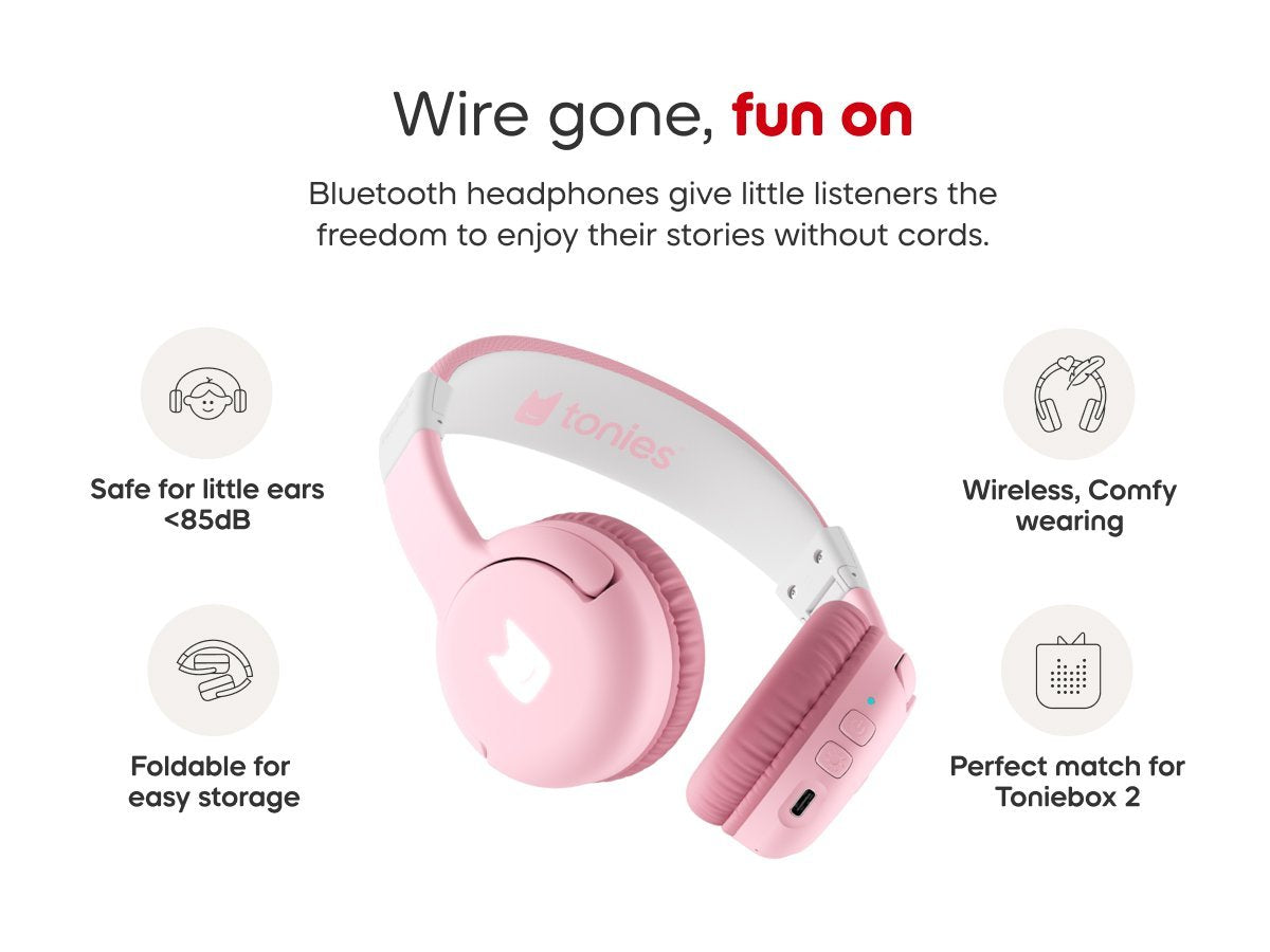 Tonies - Toniebox 2 Bluetooth Cloud Pink Foldable Children's Headphones