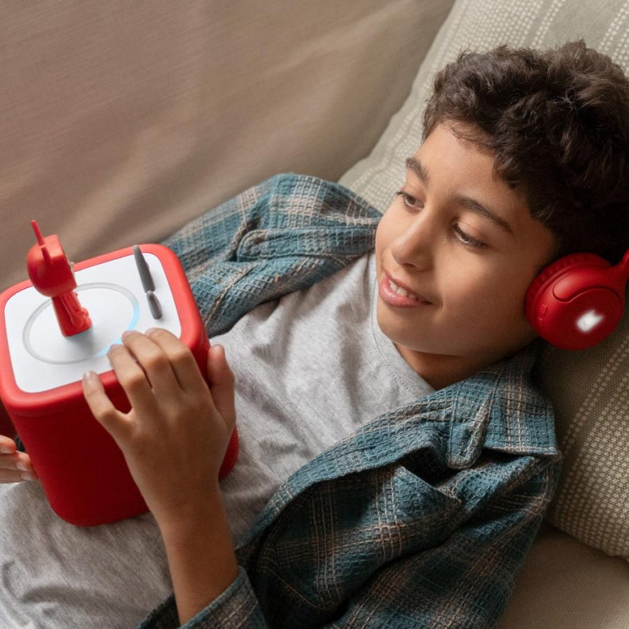 Tonies - Toniebox 2 Bluetooth Red Foldable Kids Headphones